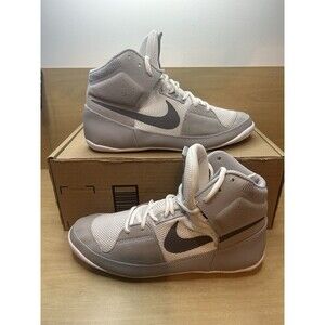 Nike Fury Men's Size 8.5 Wrestling Shoes White/Dark Grey/Wolf Grey, AO2416-101